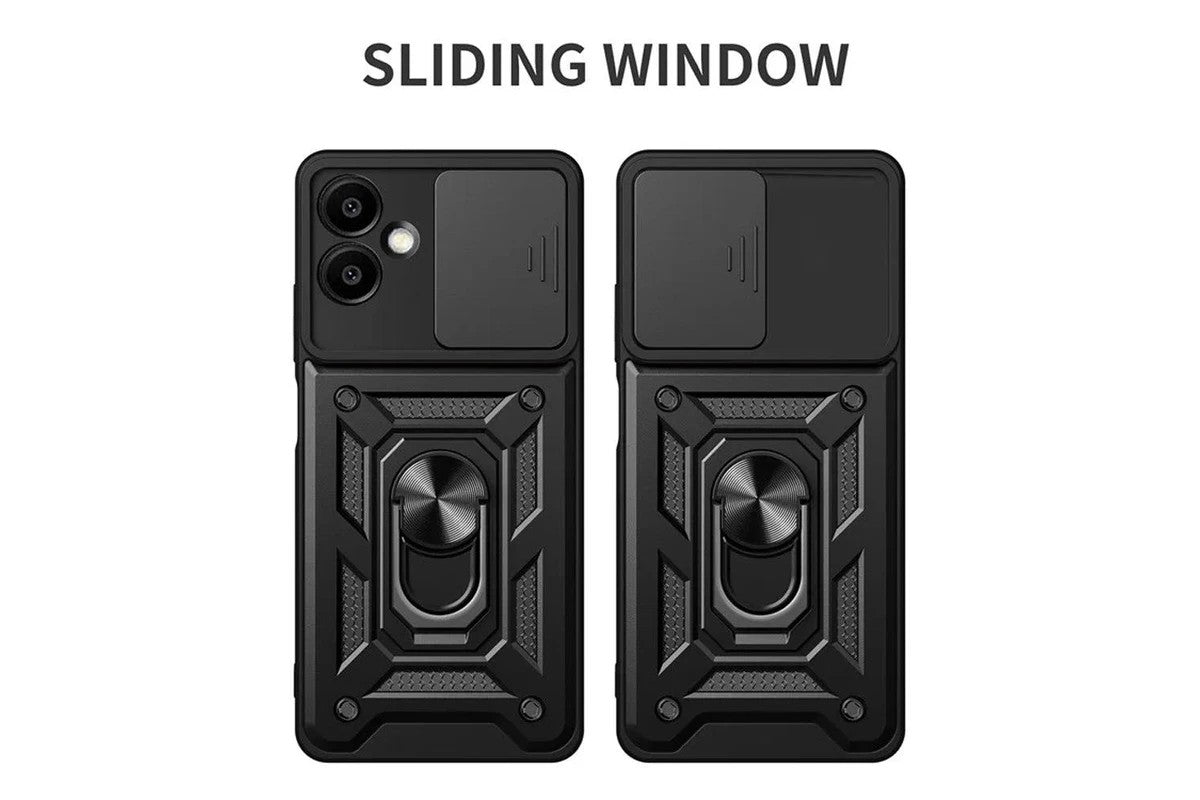 Samsung Galaxy A07 Tough Case Shockproof Kickstand Cover BLACK