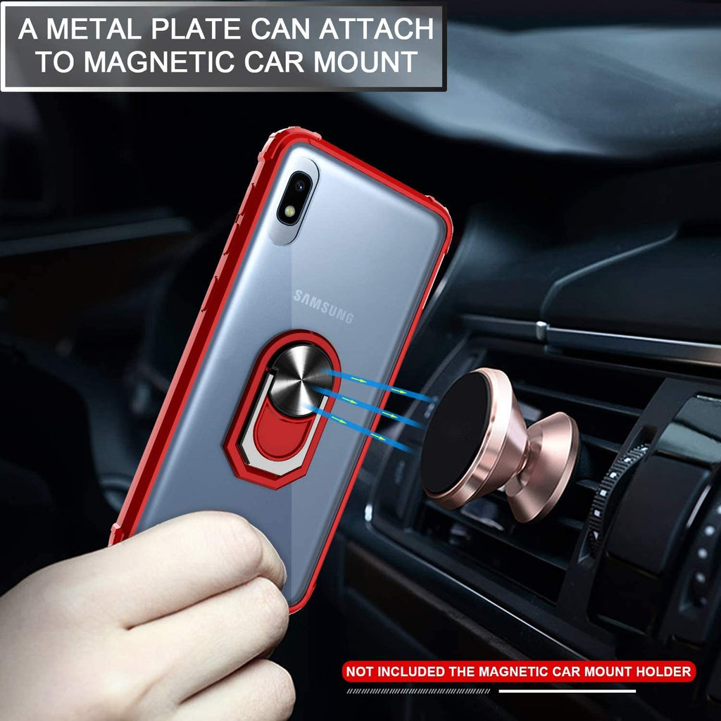 Samsung A10 Rugged Tough Case Shockproof Hybrid Cover RED