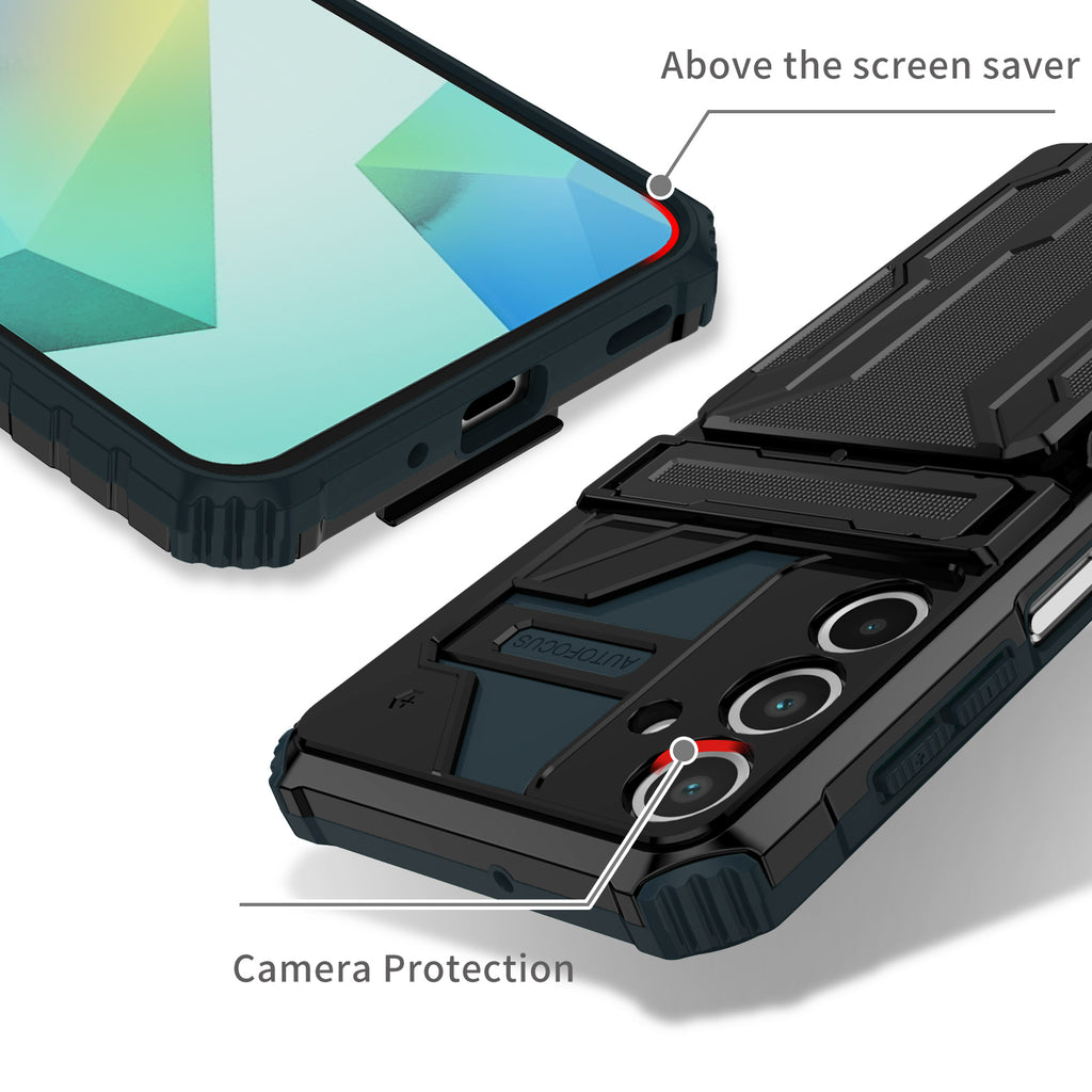 Samsung A17 Heavy Duty Kickstand Case Shockproof Card Holder GREEN