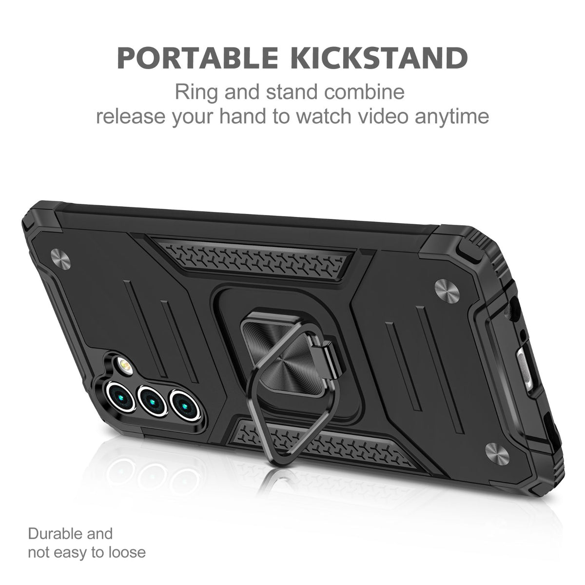 Samsung Galaxy A16 Rugged Tough Case Shockproof Hybrid Cover BLACK