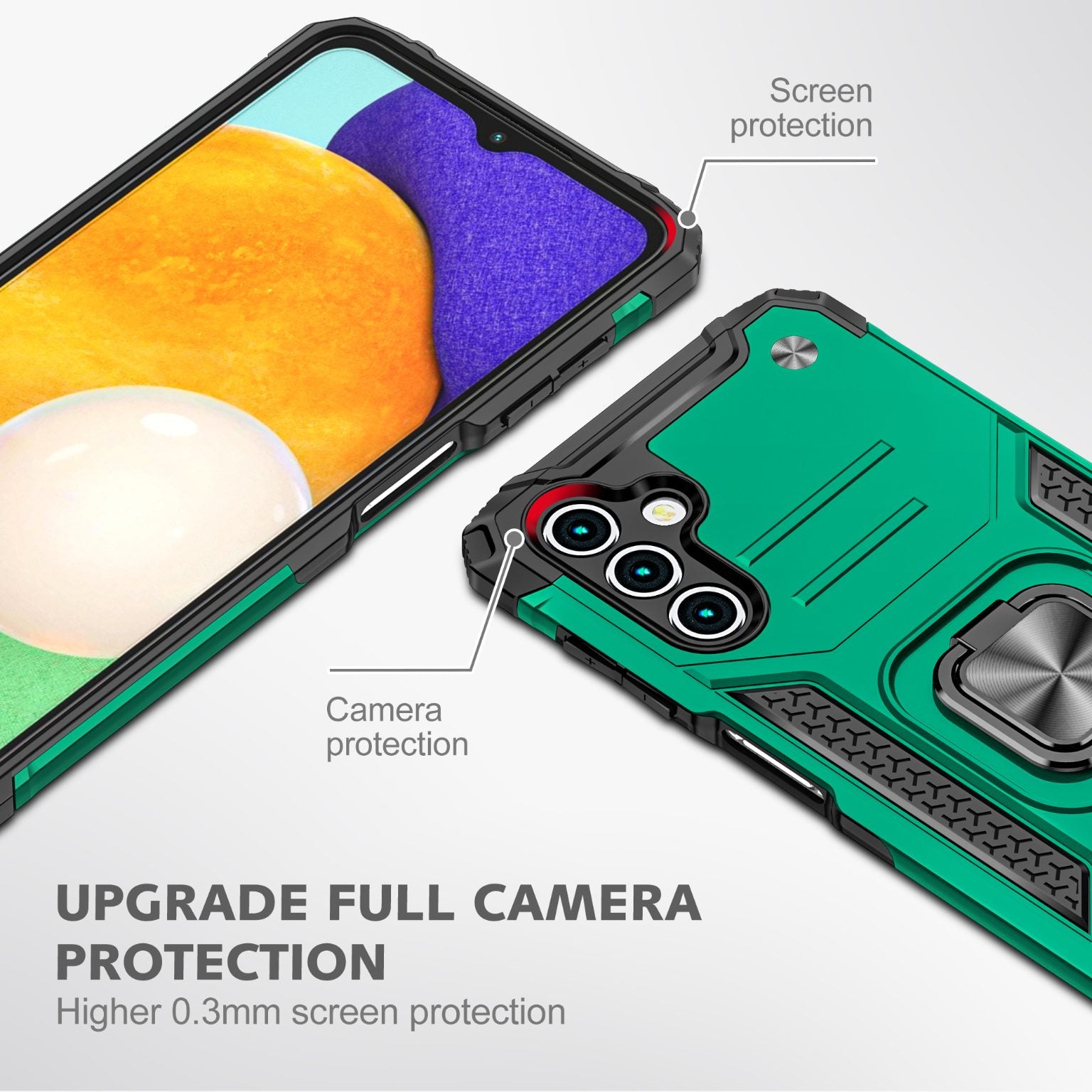 Samsung Galaxy A16 Rugged Tough Case Shockproof Hybrid Cover D GREEN