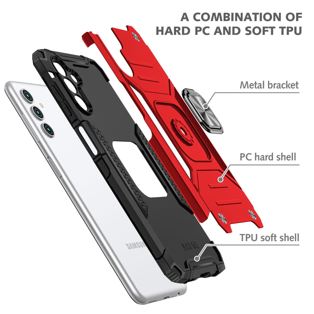 Samsung Galaxy A16 Rugged Tough Case Shockproof Hybrid Cover RED
