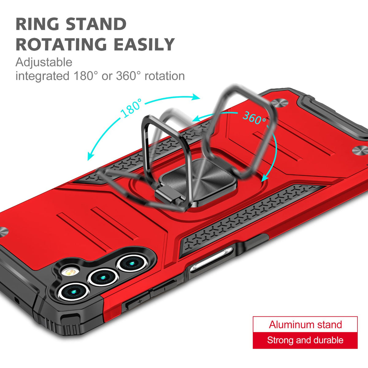 Samsung Galaxy A16 Rugged Tough Case Shockproof Hybrid Cover RED