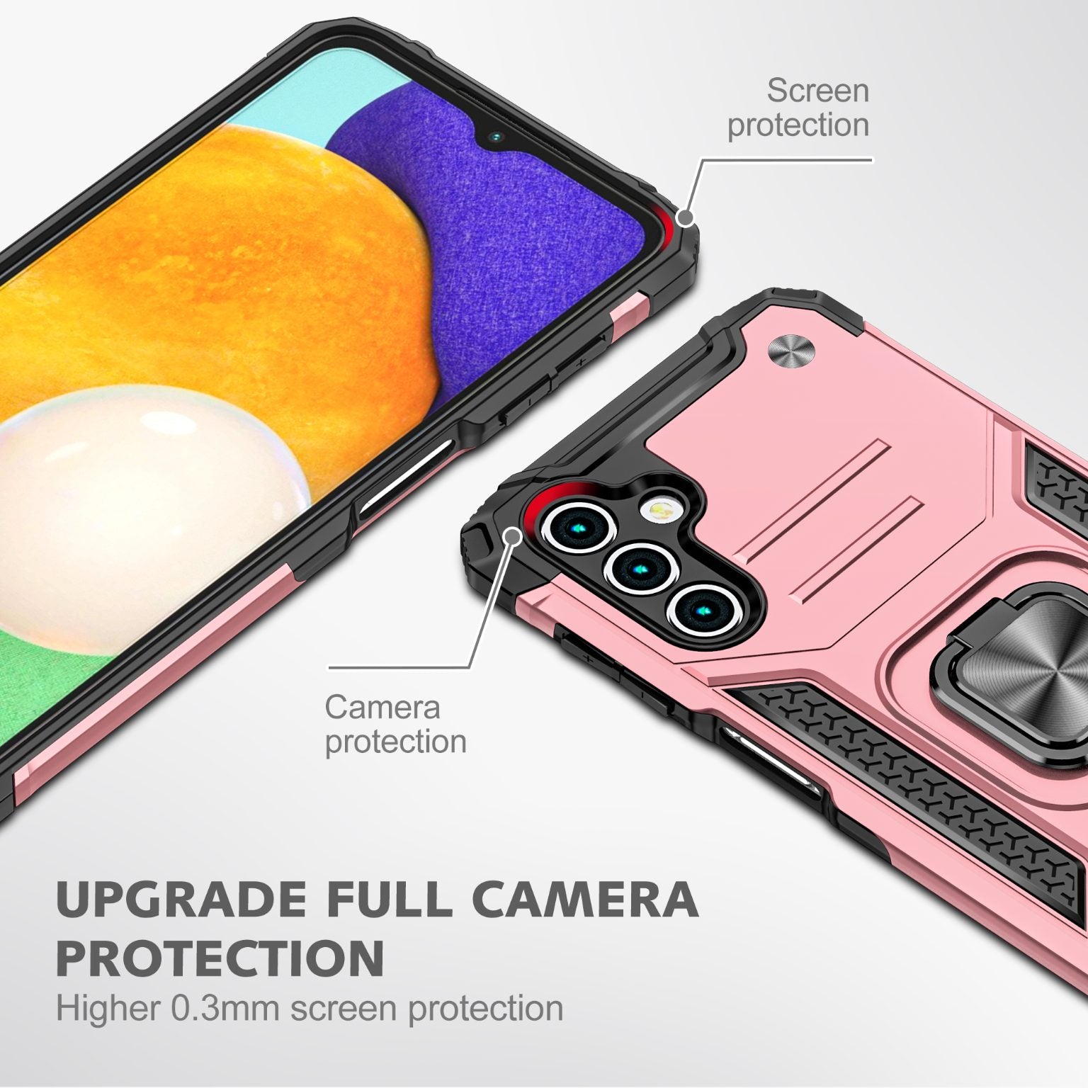 Samsung Galaxy A16 Rugged Tough Case Shockproof Hybrid Cover PINK