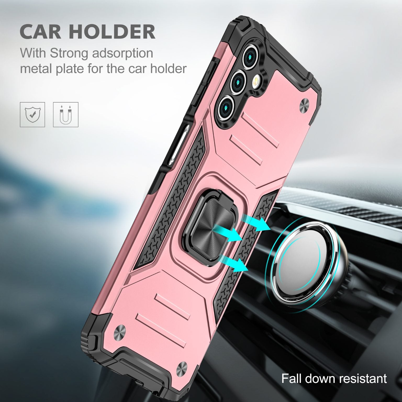 Samsung Galaxy A16 Rugged Tough Case Shockproof Hybrid Cover PINK