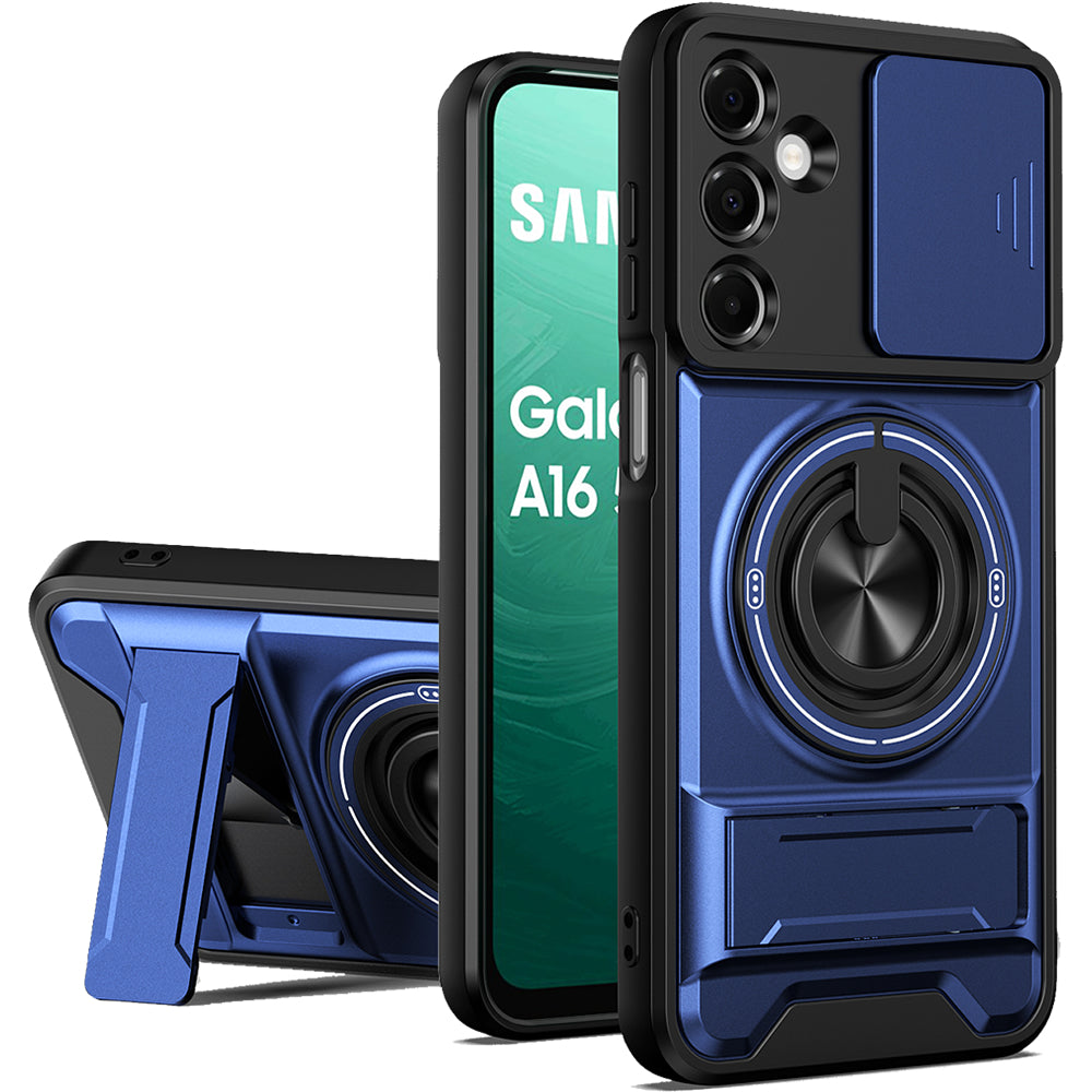 Samsung A16 5G Magnetic Kickstand Case with Camera Slide Cover BLUE
