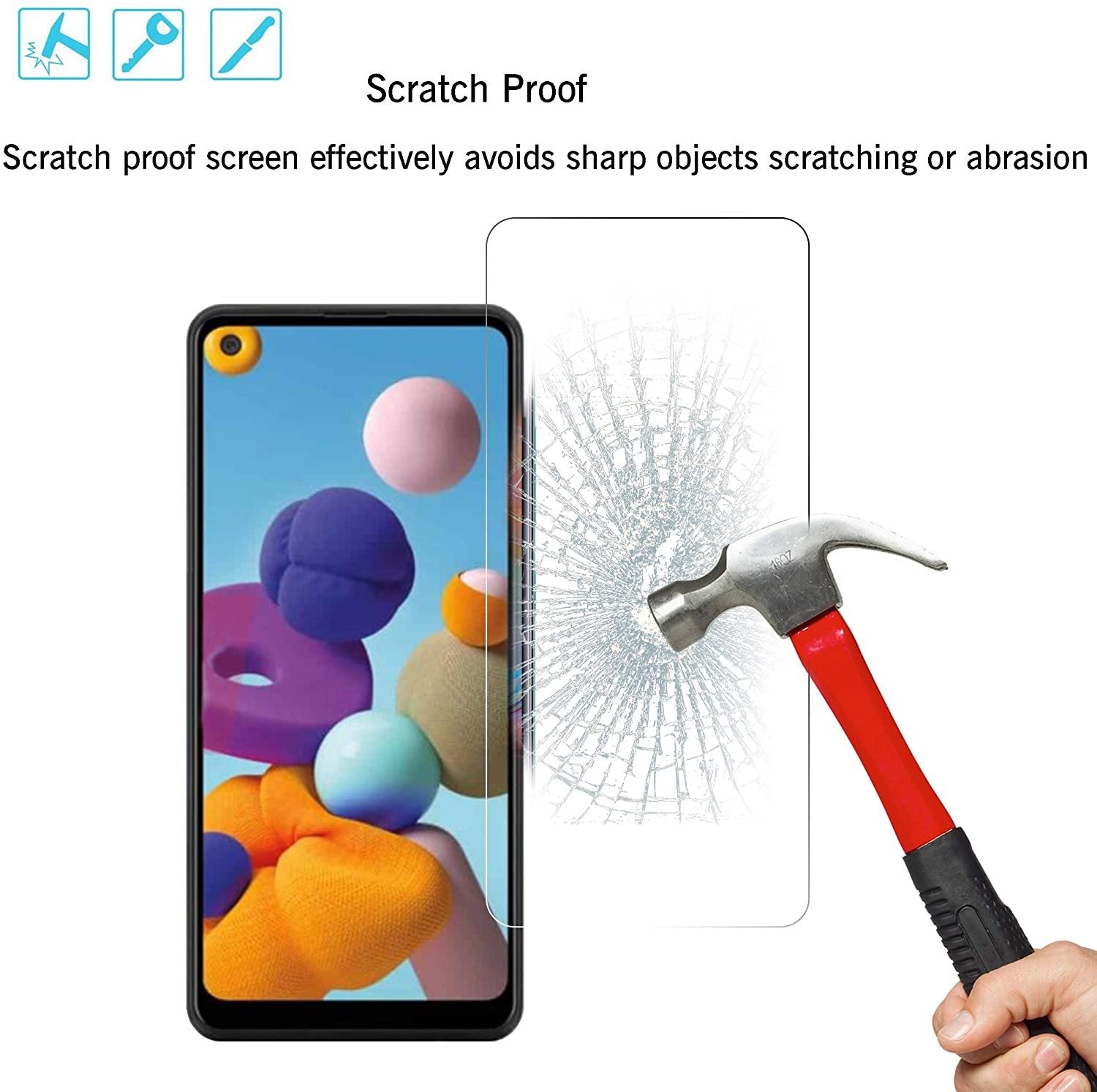 2PCS Screen Protector for Samsung Galaxy A11