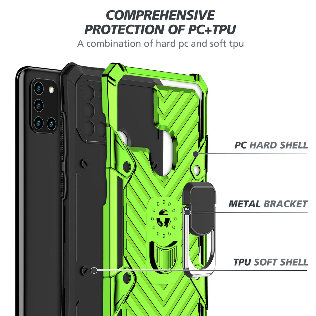 Samsung Galaxy A21S Rugged Tough Case Shockproof Hybrid Cover LIGHT GREEN