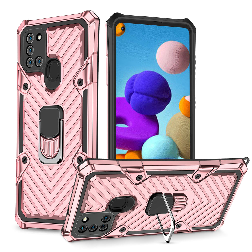 Samsung Galaxy A21S Rugged Tough Case Shockproof Hybrid Cover PINK