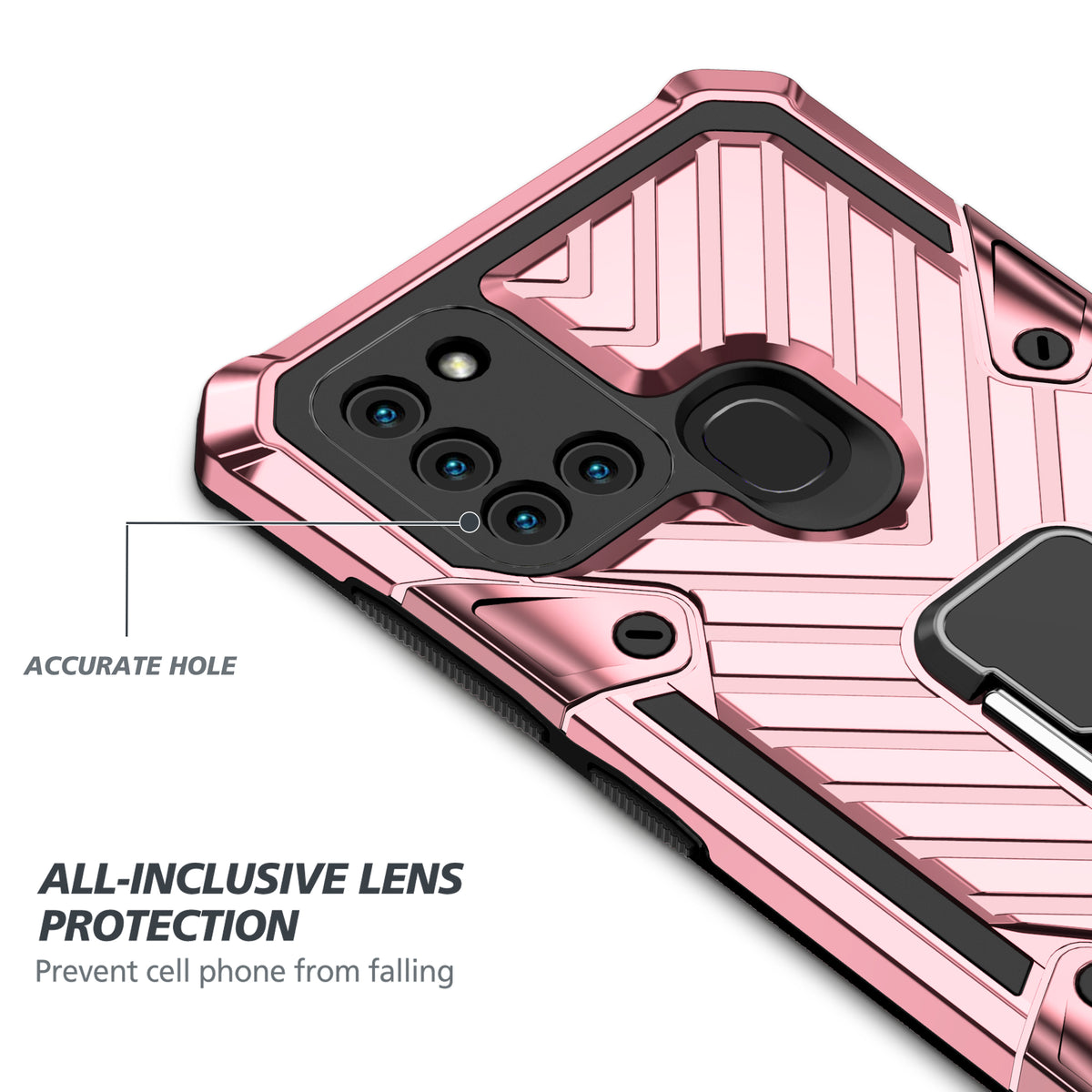 Samsung Galaxy A21S Rugged Tough Case Shockproof Hybrid Cover PINK
