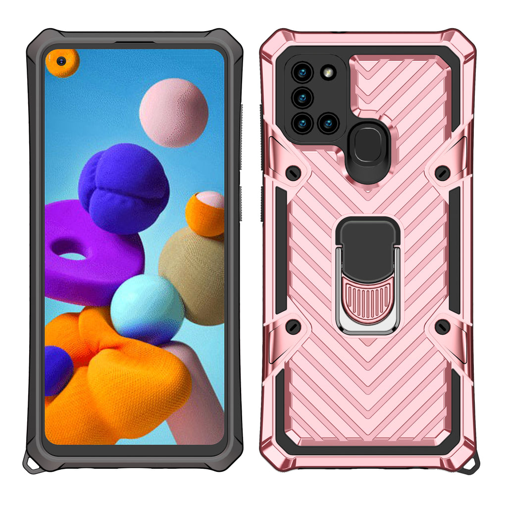 Samsung Galaxy A21S Rugged Tough Case Shockproof Hybrid Cover PINK