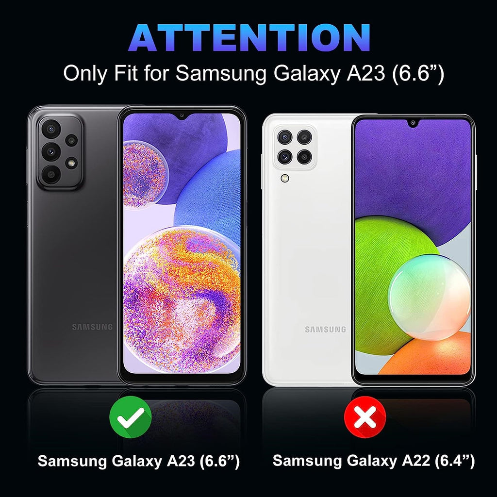 2X Samsung Galaxy A23 Case Friendly Glass Screen Protector