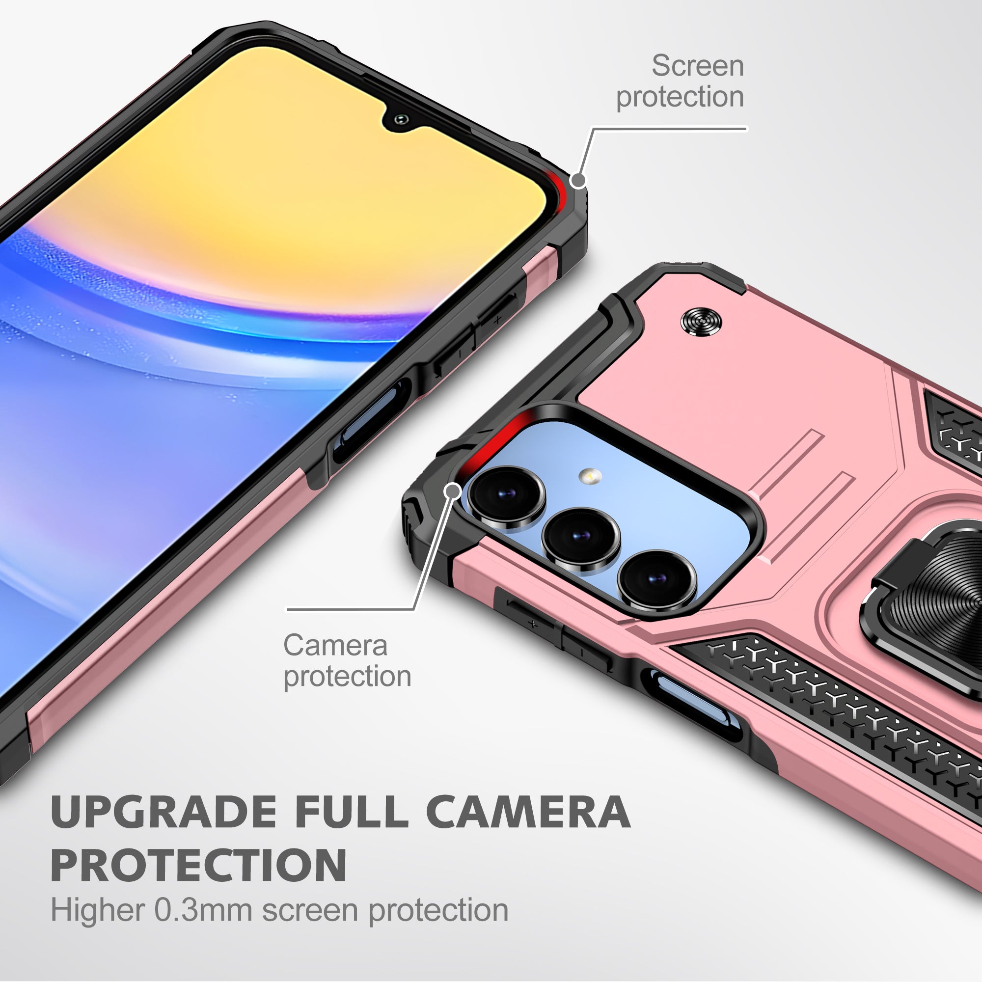 Samsung Galaxy A17 Rugged Tough Case Shockproof Hybrid Cover PINK