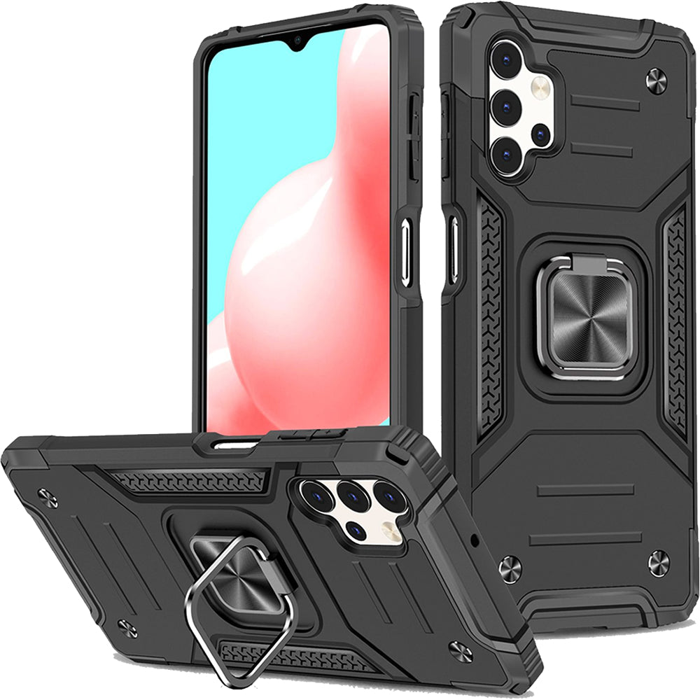 Samsung Galaxy A32 4G Rugged Tough Case Shockproof Hybrid Cover BLACK