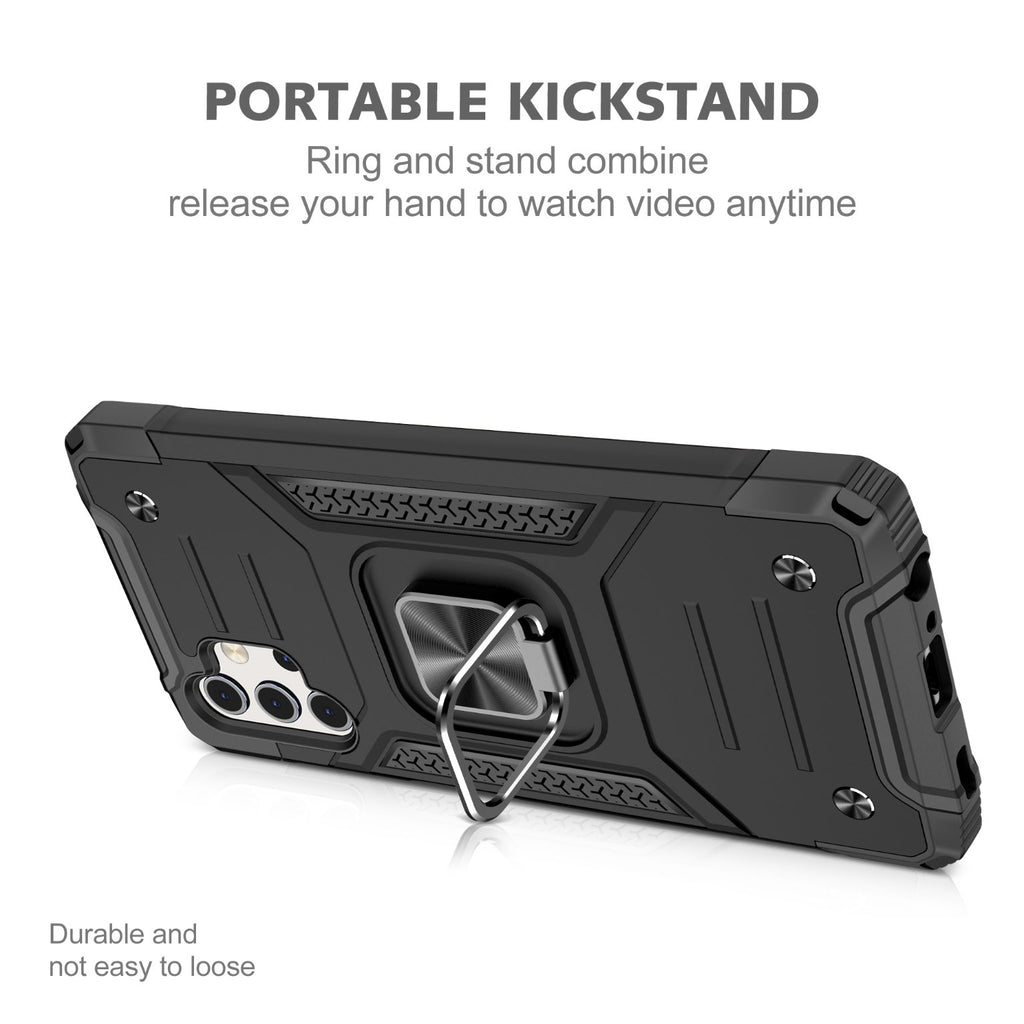 Samsung Galaxy A32 4G Rugged Tough Case Shockproof Hybrid Cover BLACK