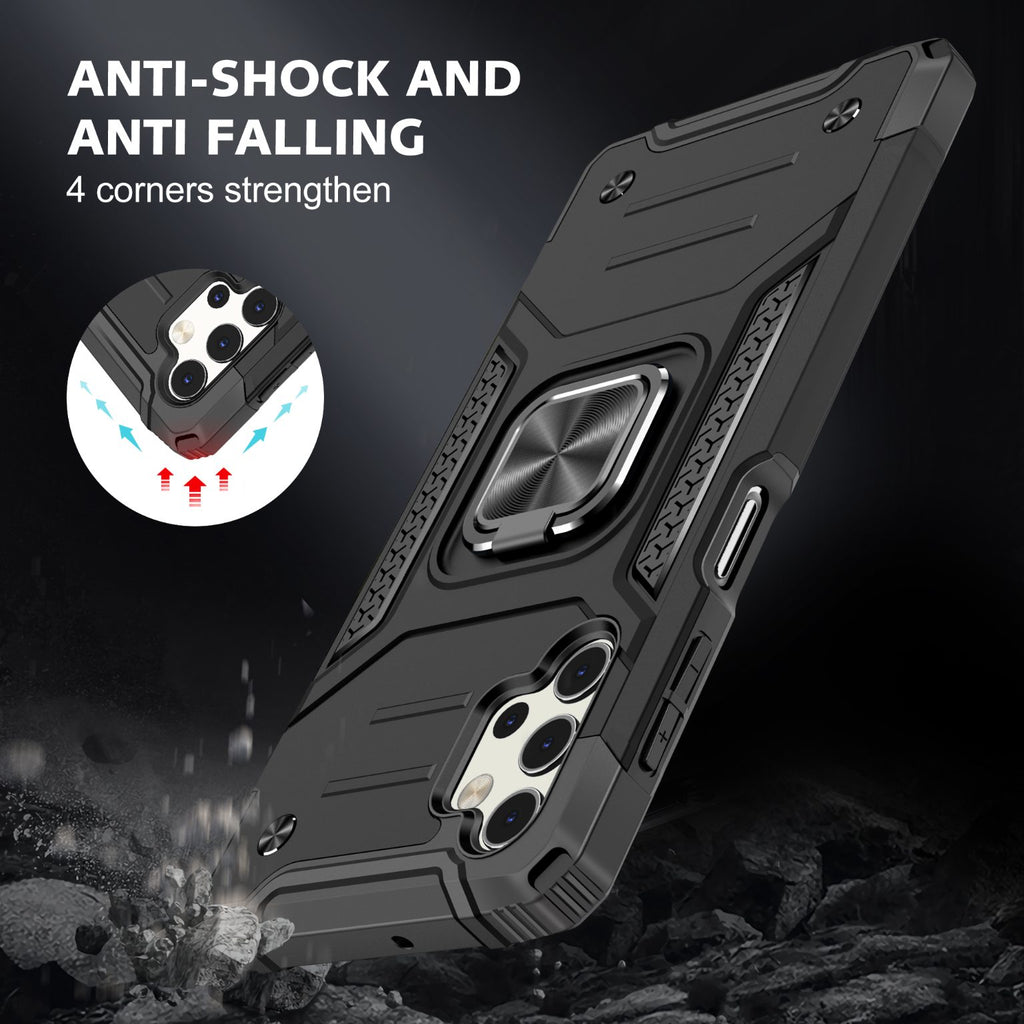 Samsung Galaxy A32 4G Rugged Tough Case Shockproof Hybrid Cover BLACK