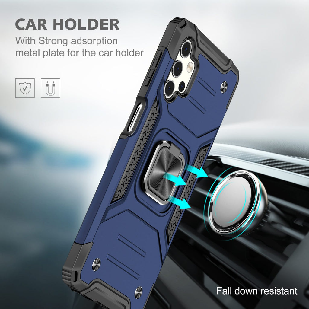 Samsung Galaxy A32 4G Rugged Tough Case Shockproof Hybrid Cover BLUE