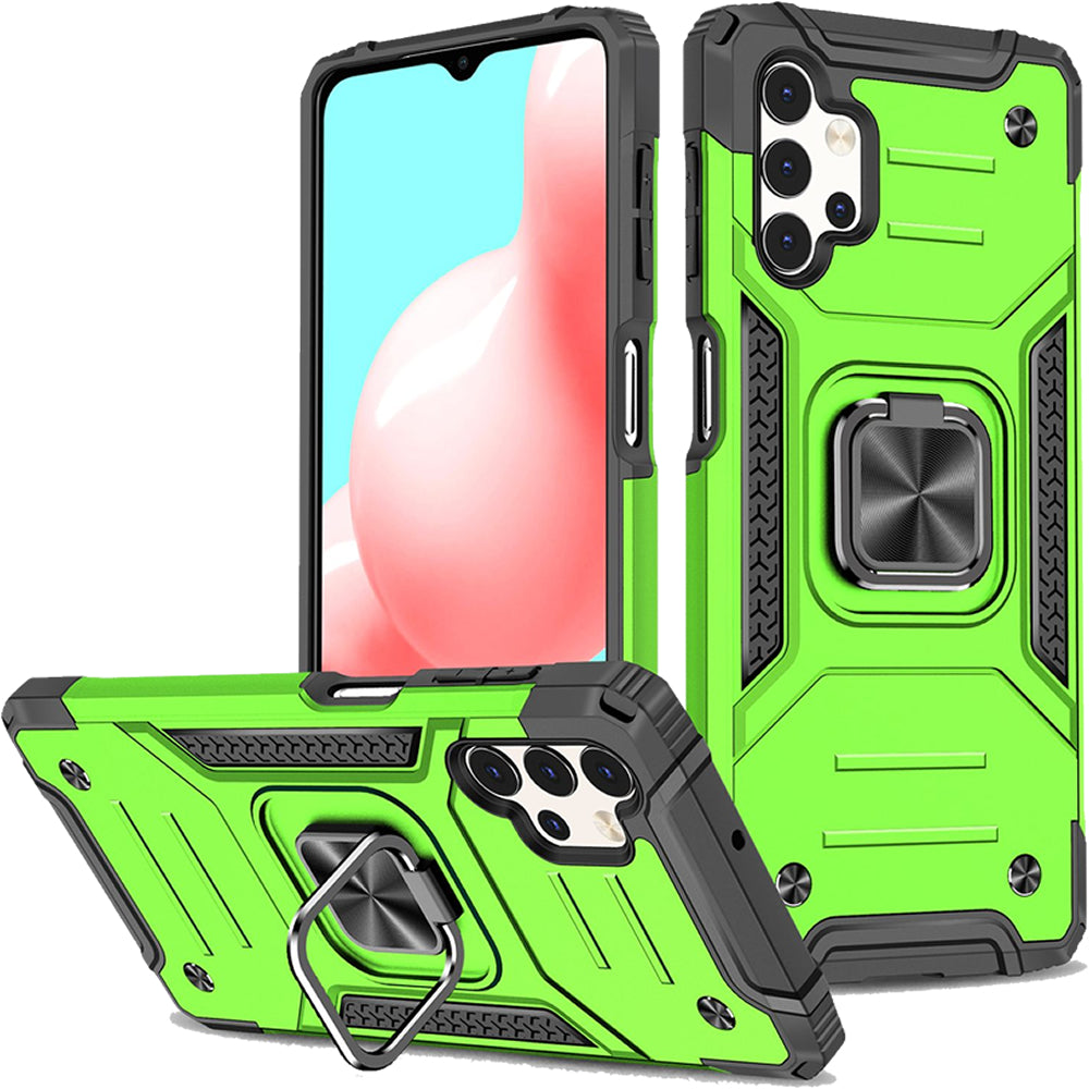 Samsung Galaxy A32 4G Rugged Tough Case Shockproof Hybrid Cover L GREEN