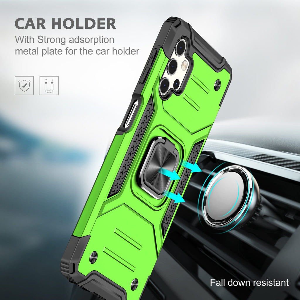 Samsung Galaxy A32 4G Rugged Tough Case Shockproof Hybrid Cover L GREEN
