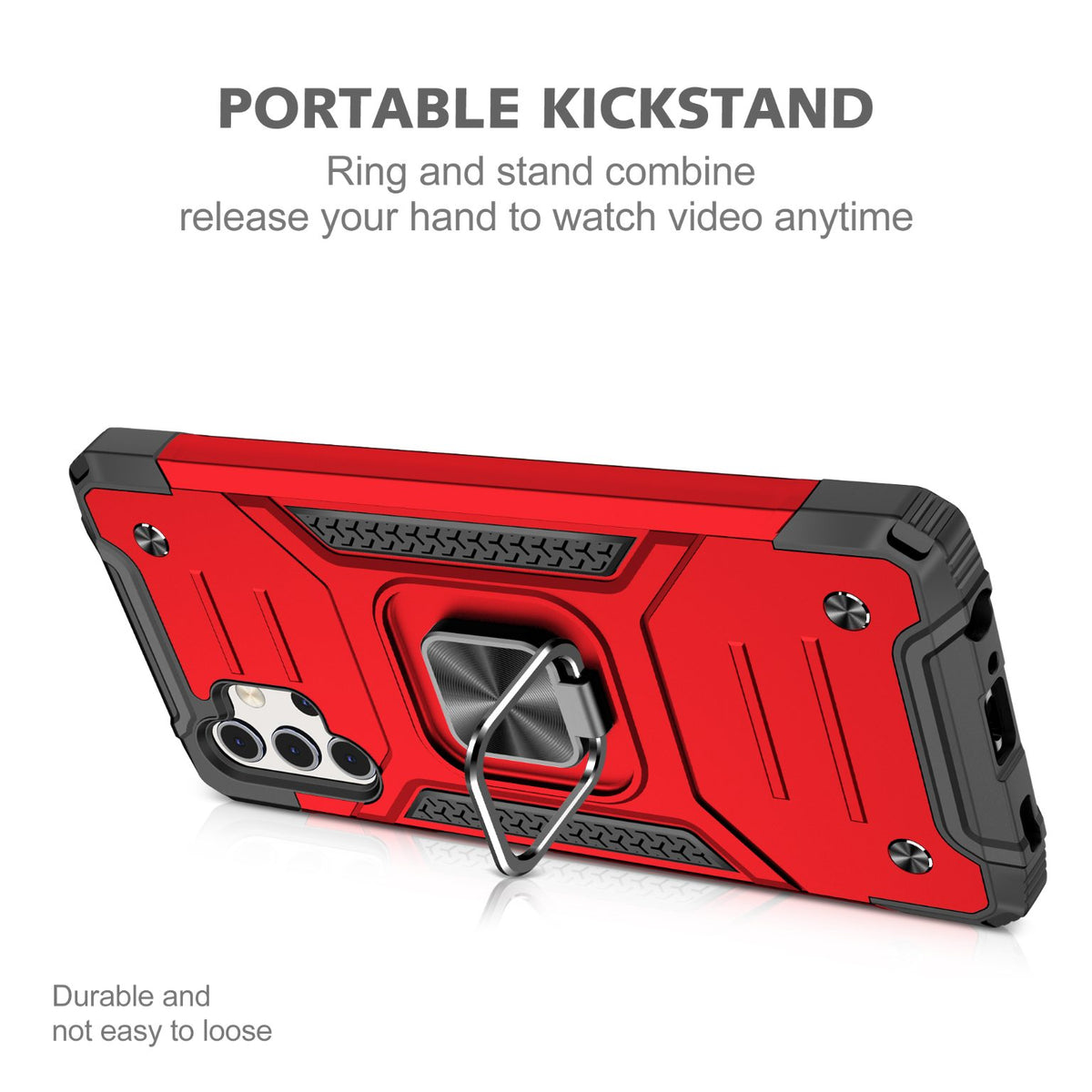Samsung Galaxy A32 4G Rugged Tough Case Shockproof Hybrid Cover RED