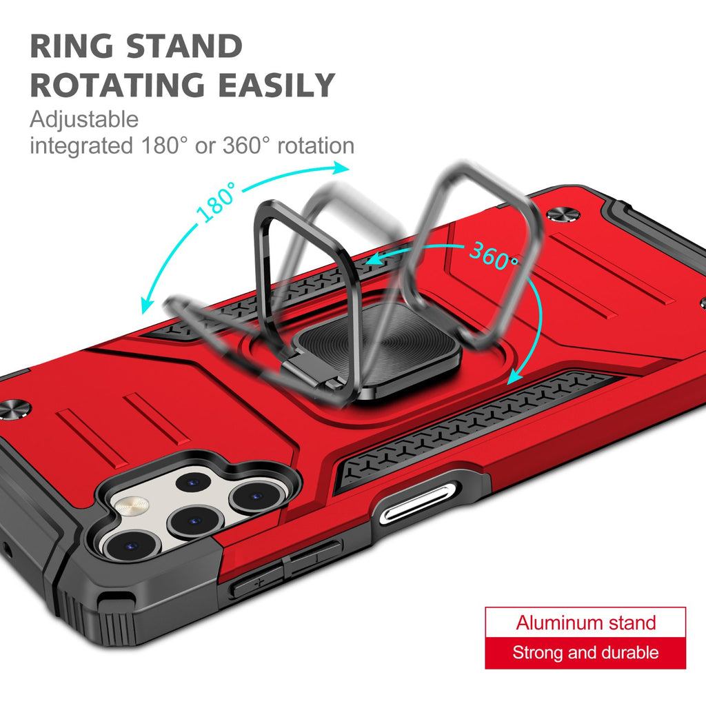 Samsung Galaxy A32 4G Rugged Tough Case Shockproof Hybrid Cover RED