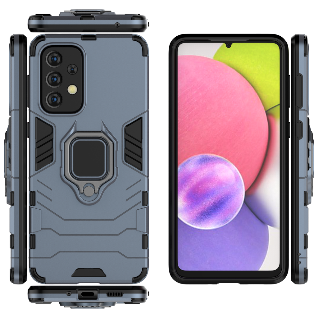Samsung Galaxy A33 Rugged Tough Case Shockproof Hybrid Cover BLUE