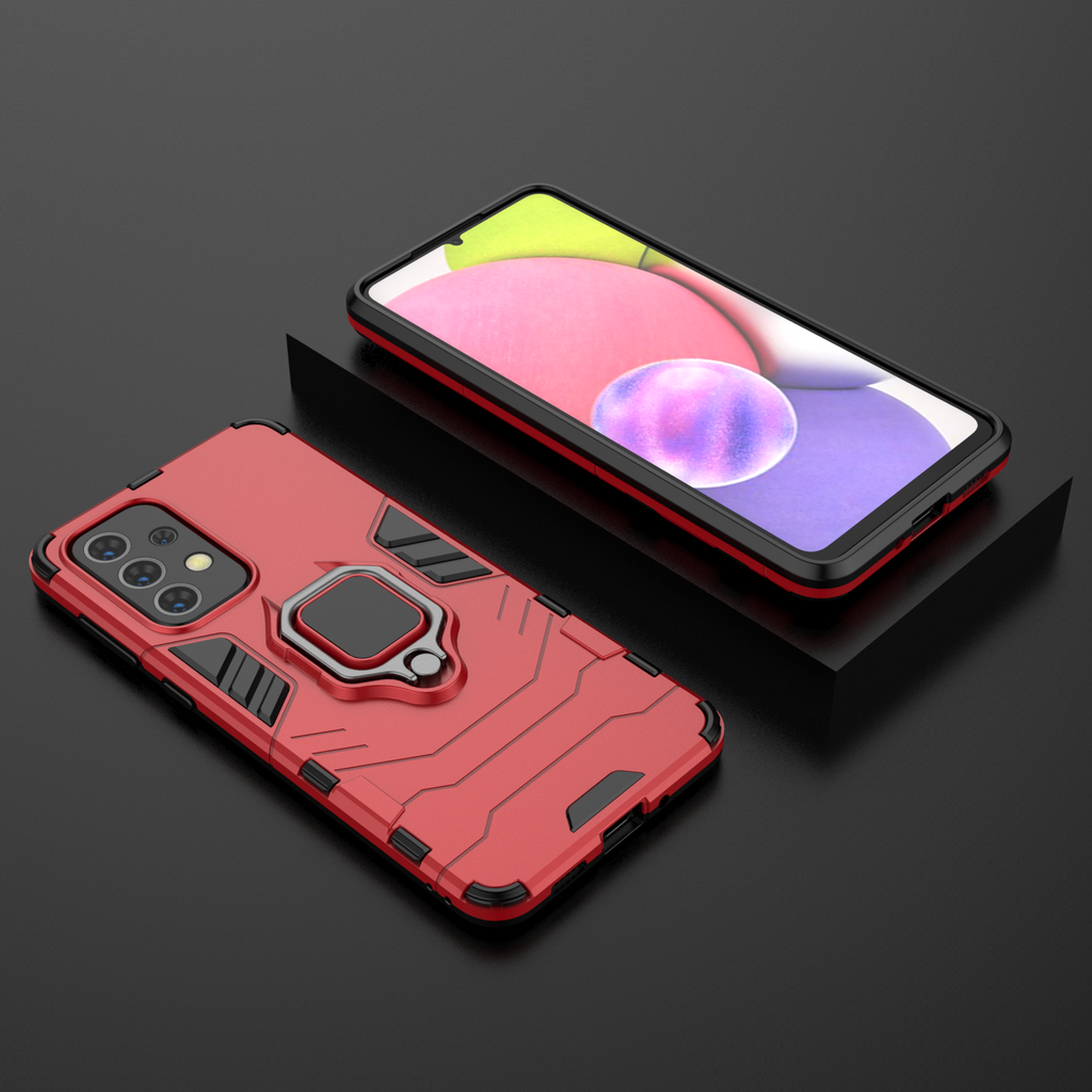 Samsung Galaxy A33 Rugged Tough Case Shockproof Hybrid Cover RED