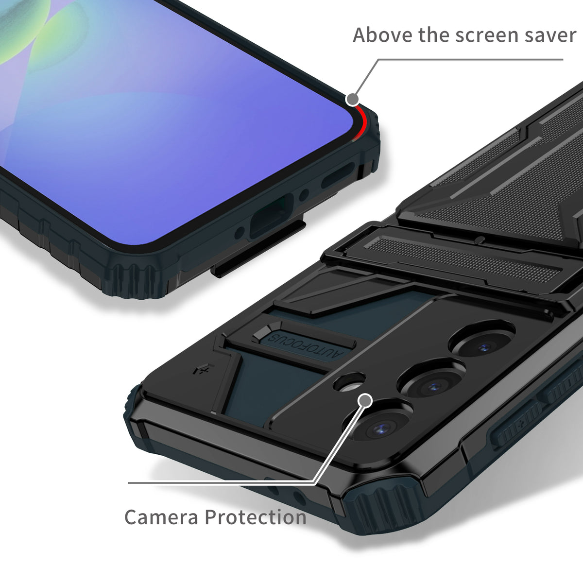 Samsung A57 Heavy Duty Kickstand Case Shockproof Card Holder GREEN