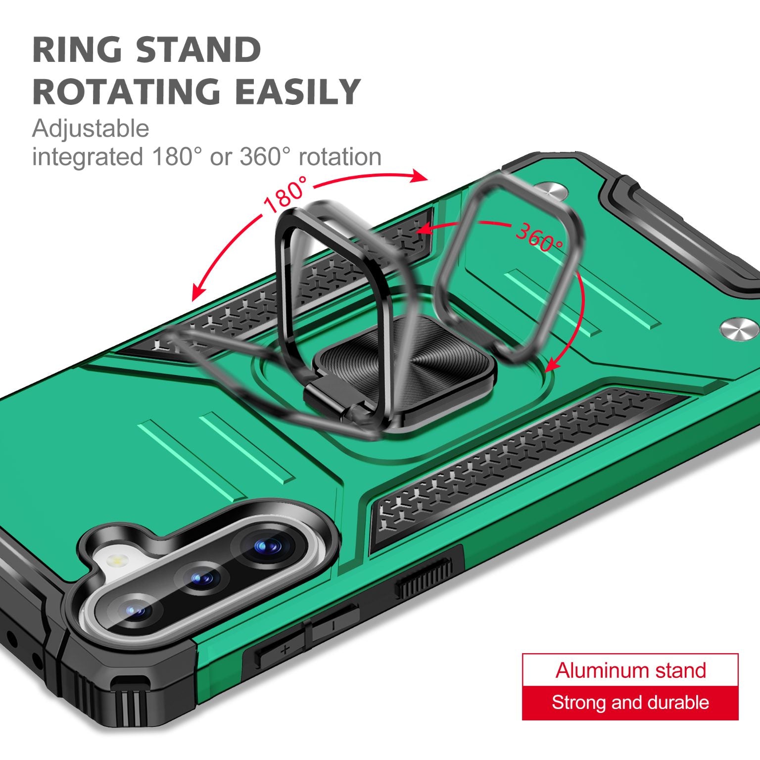 Samsung Galaxy A37 Rugged Tough Case Shockproof Hybrid Cover DARK GREEN