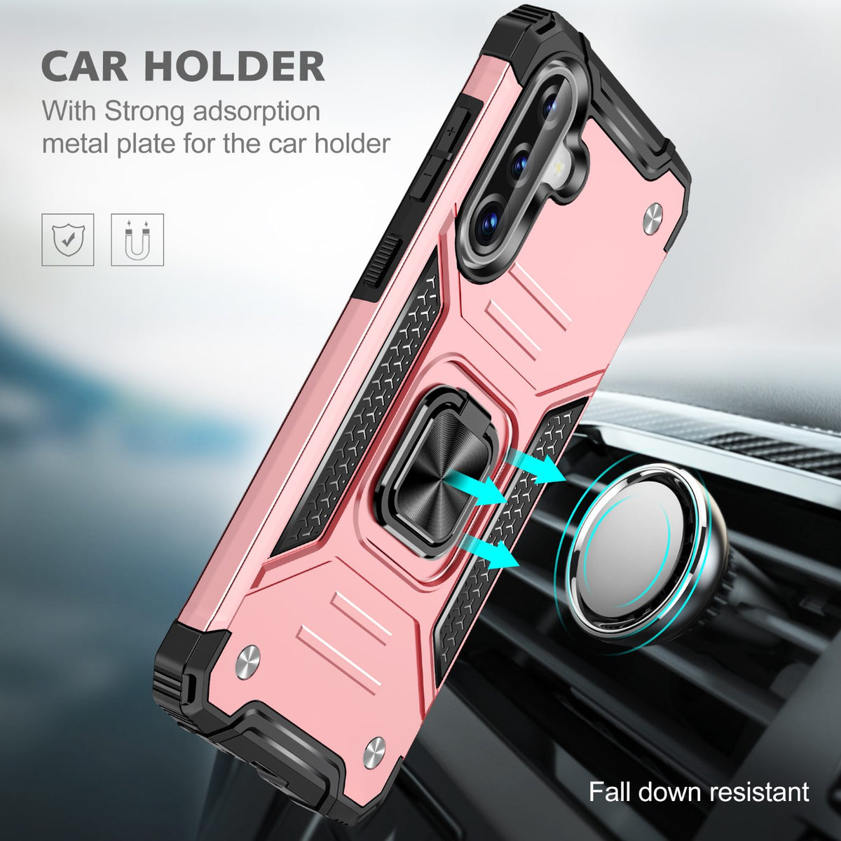 Samsung Galaxy A36 Rugged Tough Case Shockproof Hybrid Cover PINK