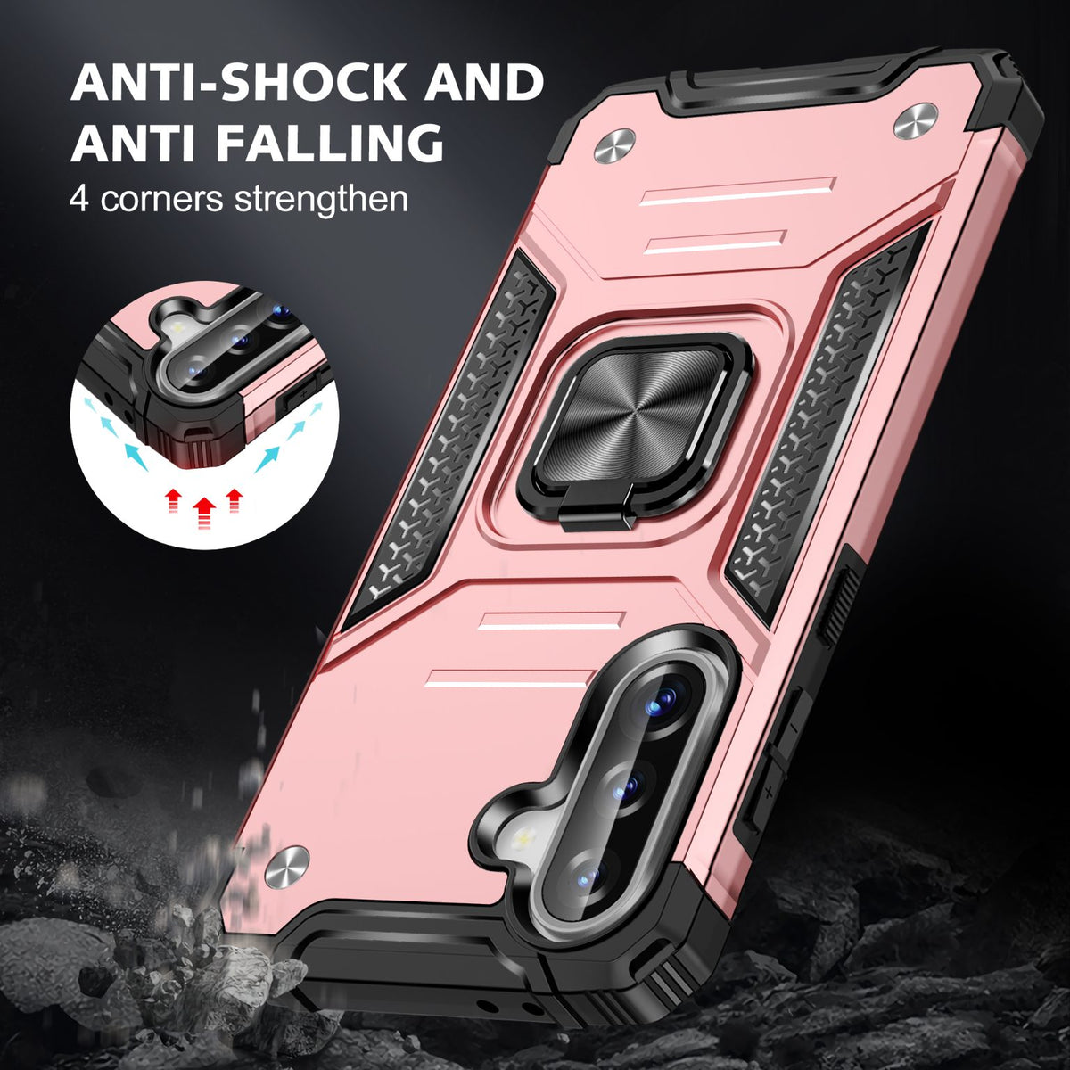Samsung Galaxy A36 Rugged Tough Case Shockproof Hybrid Cover PINK