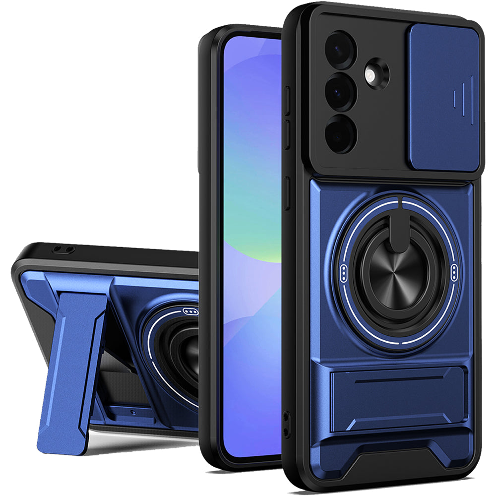 Samsung A36 Magnetic Kickstand Case with Camera Slide Cover BLUE