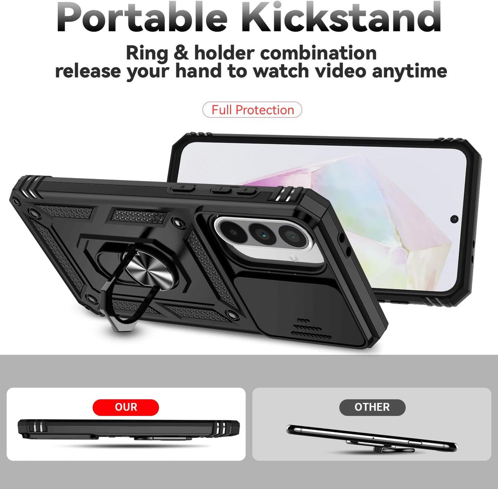 Samsung Galaxy A37 Case Rugged Tough Hybrid Cover [Black]