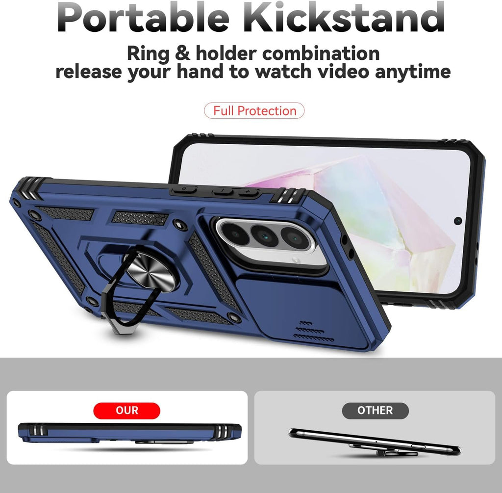 Samsung Galaxy A37 Case Rugged Tough Hybrid Cover [Blue]