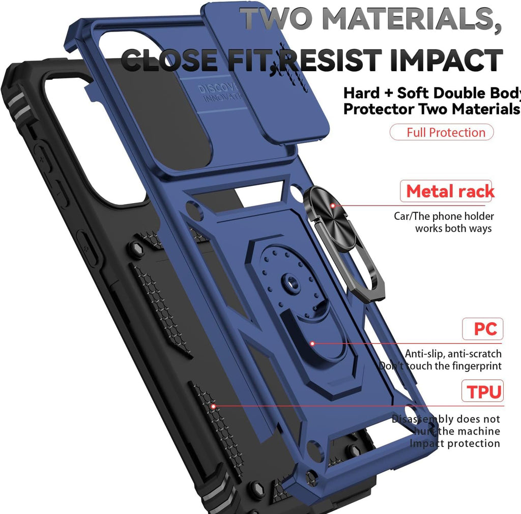 Samsung Galaxy A37 Case Rugged Tough Hybrid Cover [Blue]