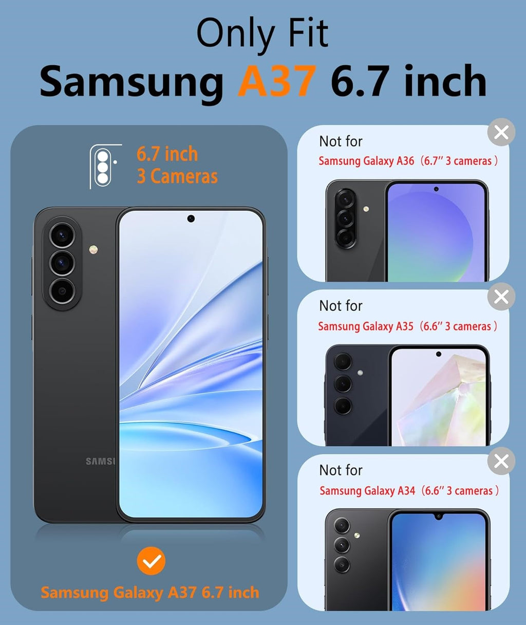2x Samsung Galaxy A37 5G Tempered Glass Screen Protector