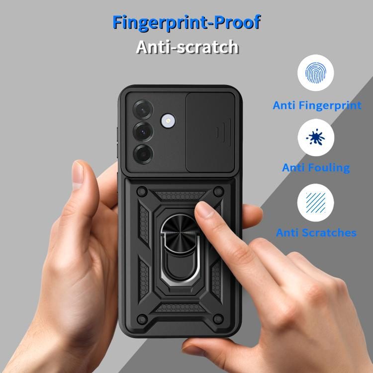 Samsung Galaxy A37 Tough Case Shockproof Kickstand Cover BLACK