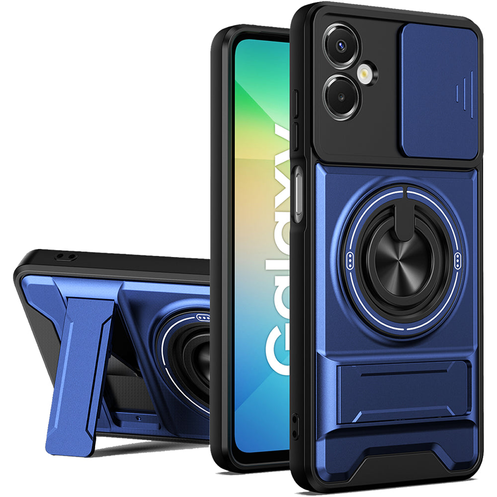 Samsung A06 5G Magnetic Kickstand Case with Camera Slide Cover BLUE