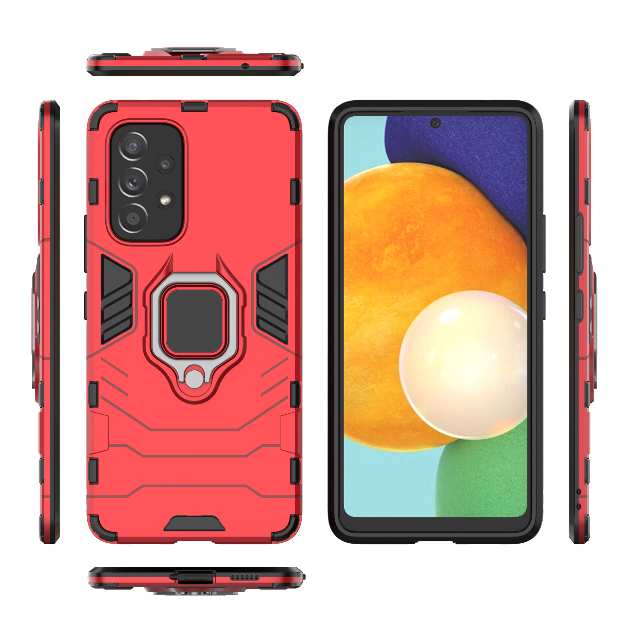 Samsung Galaxy A53 Rugged Tough Case Shockproof Hybrid Cover RED