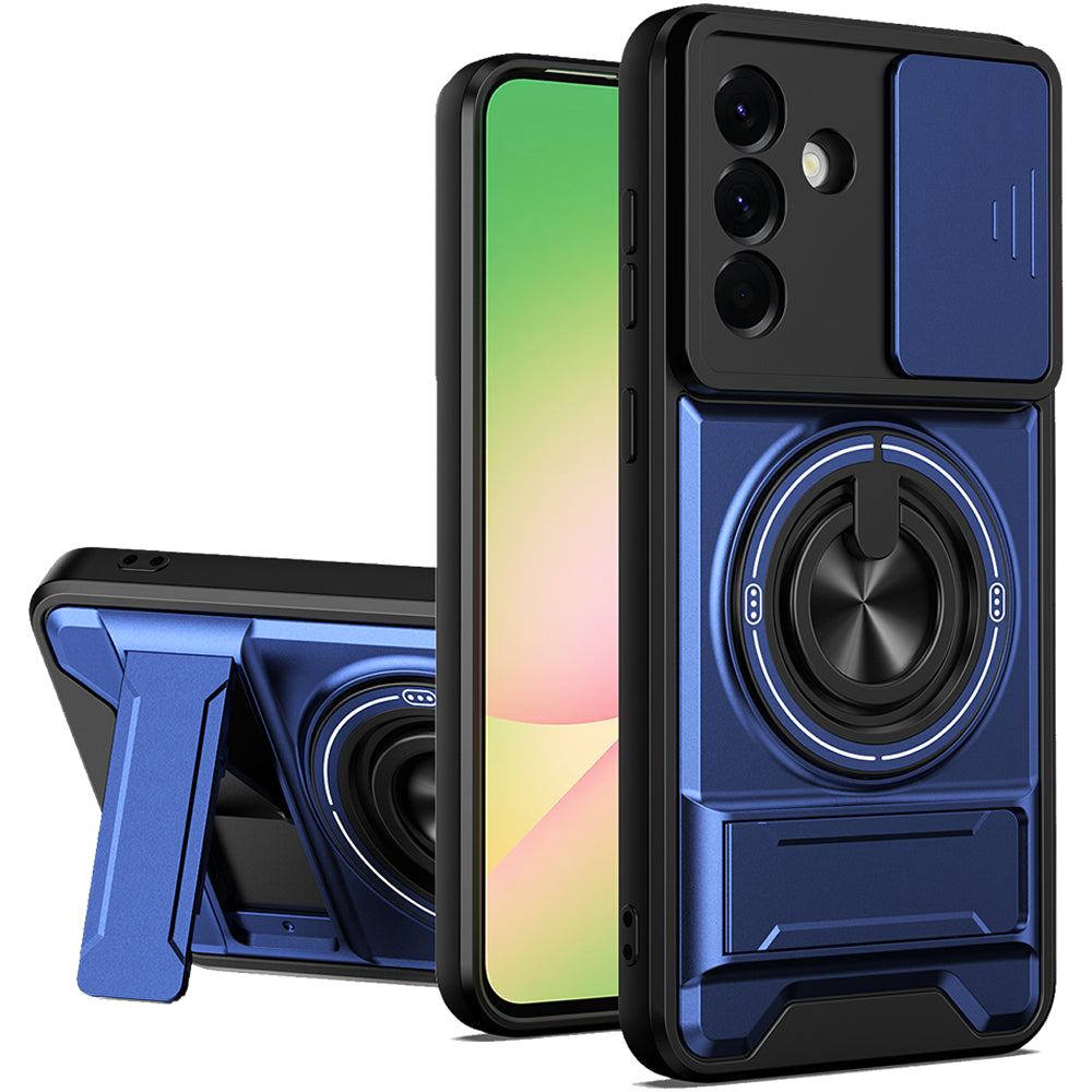 Samsung A56 Magnetic Kickstand Case with Camera Slide Cover BLUE