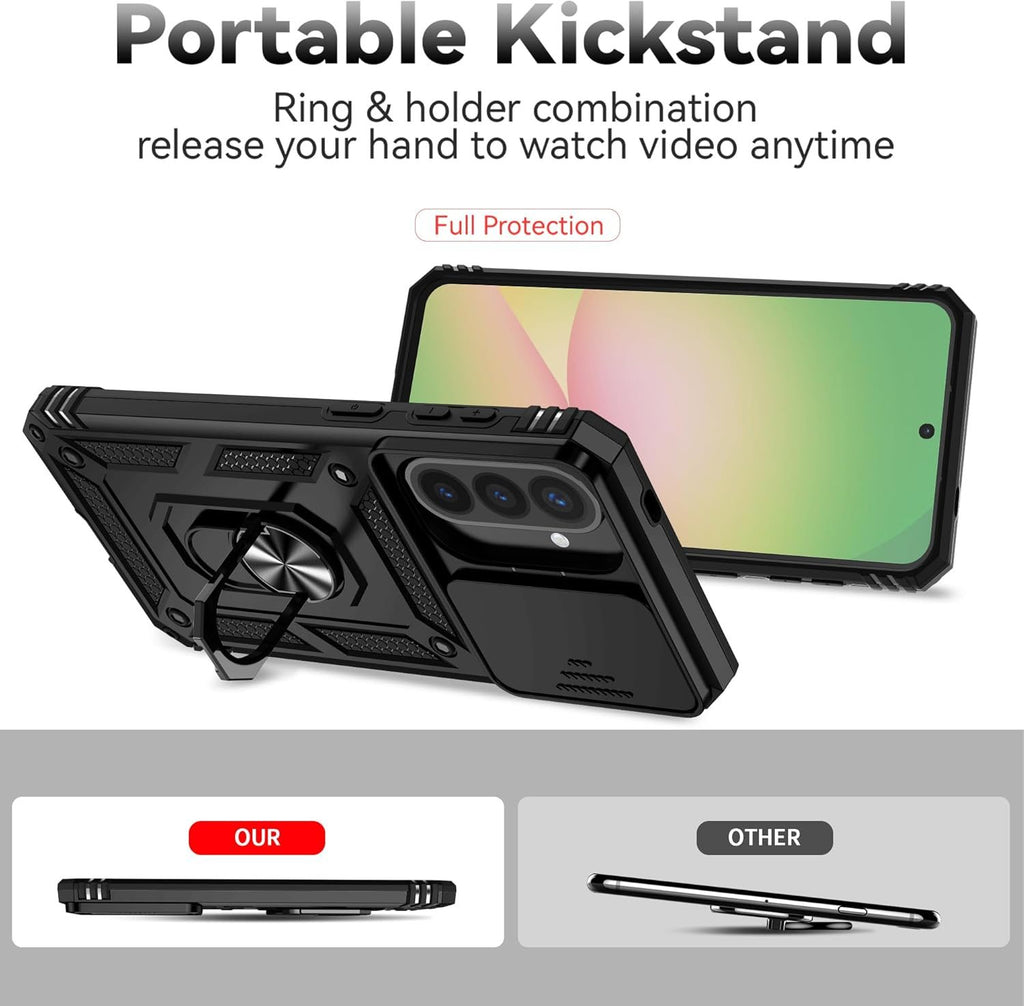 Samsung Galaxy A57 Case Rugged Tough Hybrid Cover [Black]