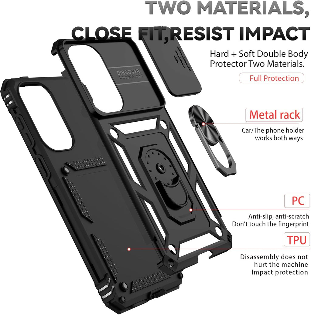 Samsung Galaxy A57 Case Rugged Tough Hybrid Cover [Black]