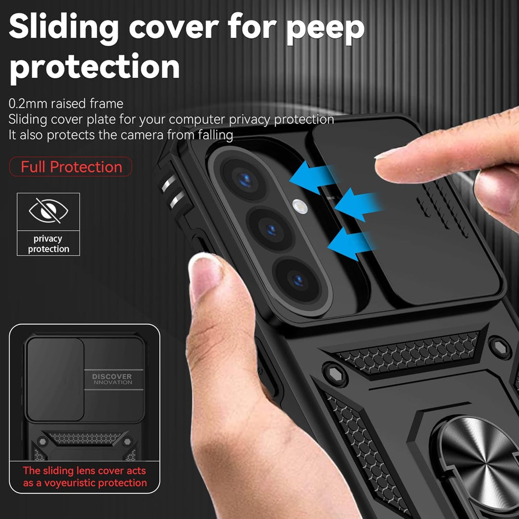 Samsung Galaxy A57 Case Rugged Tough Hybrid Cover [Black]