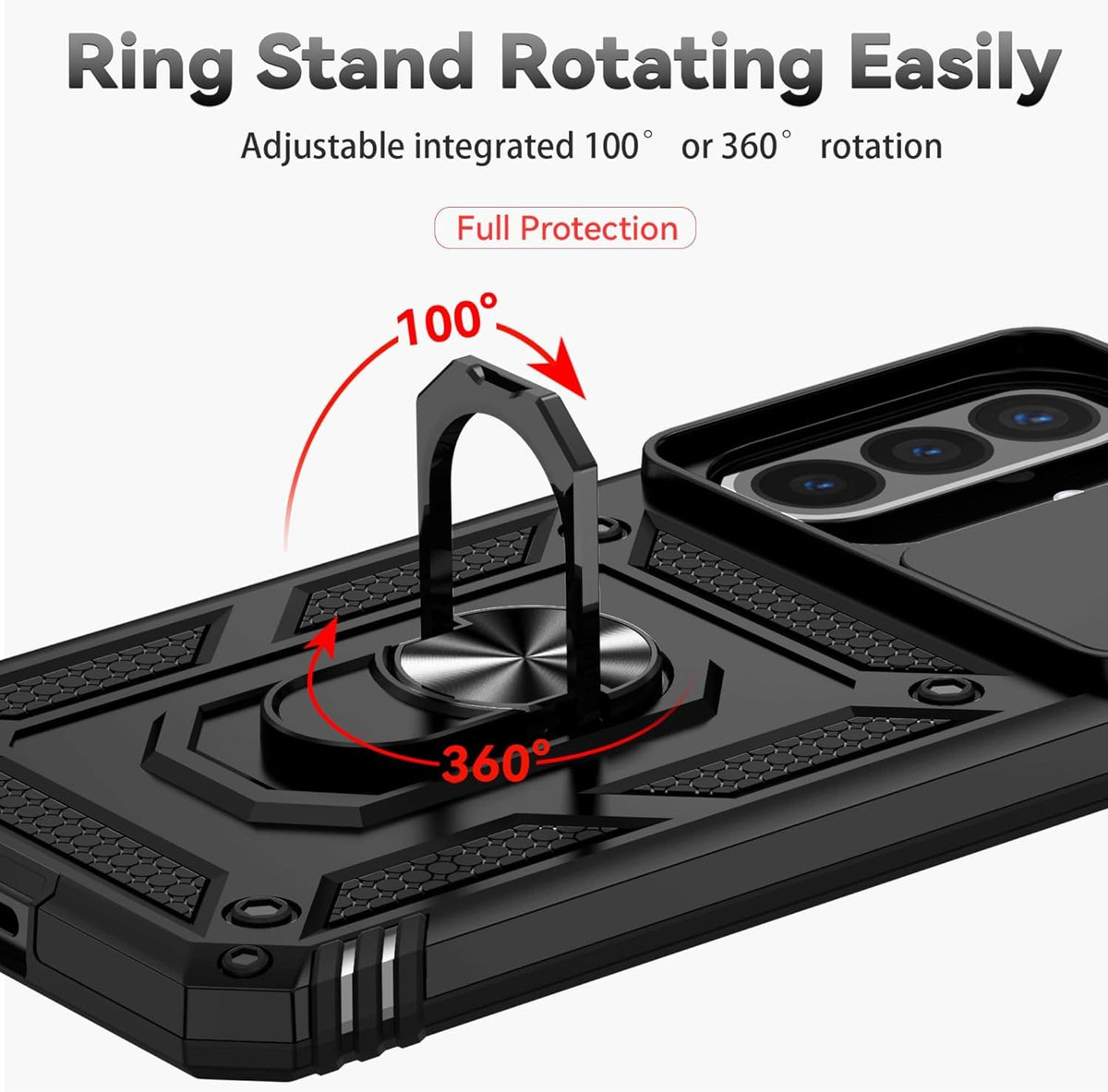 Samsung Galaxy A57 Case Rugged Tough Hybrid Cover [Black]