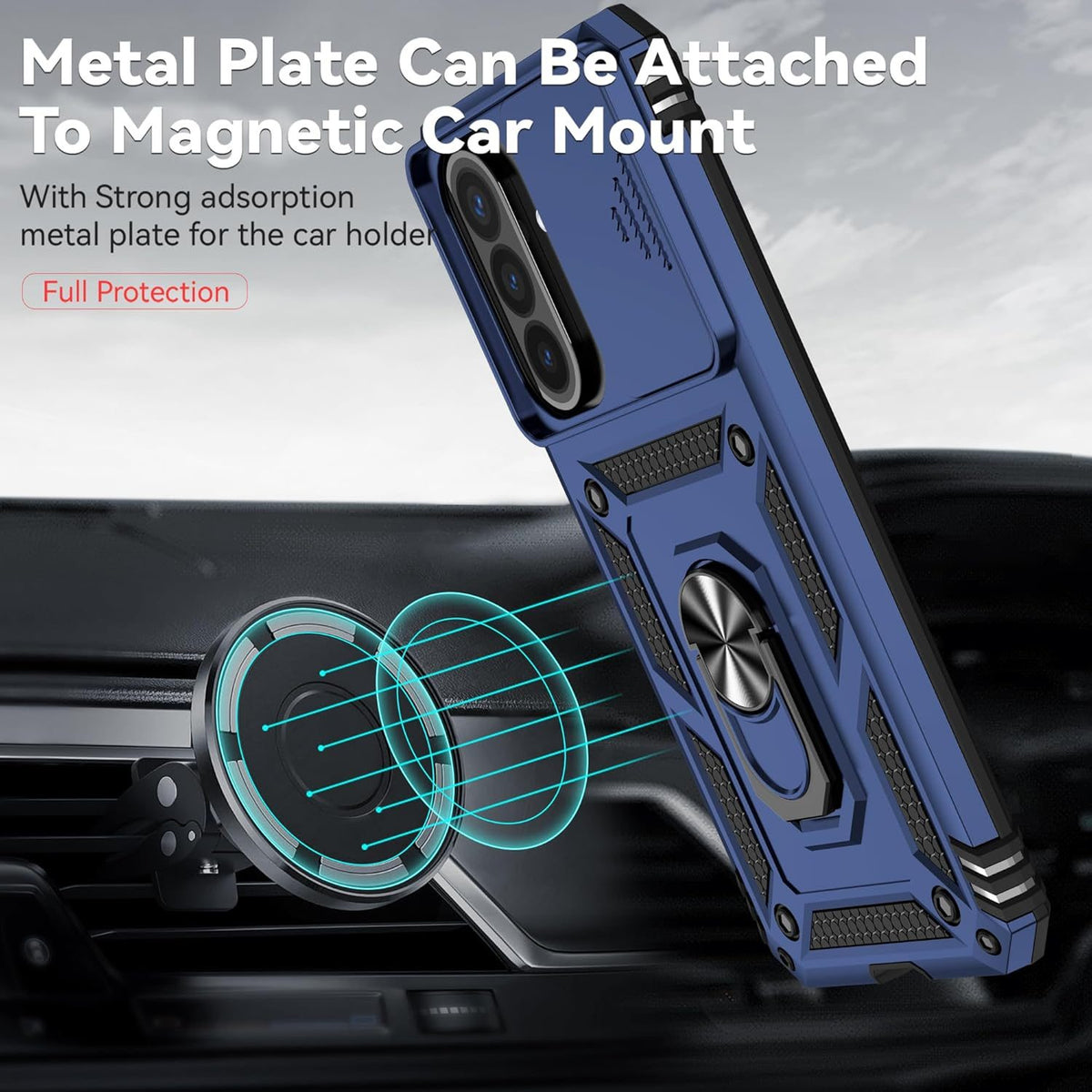 Samsung Galaxy A57 Case Rugged Tough Hybrid Cover [Blue]