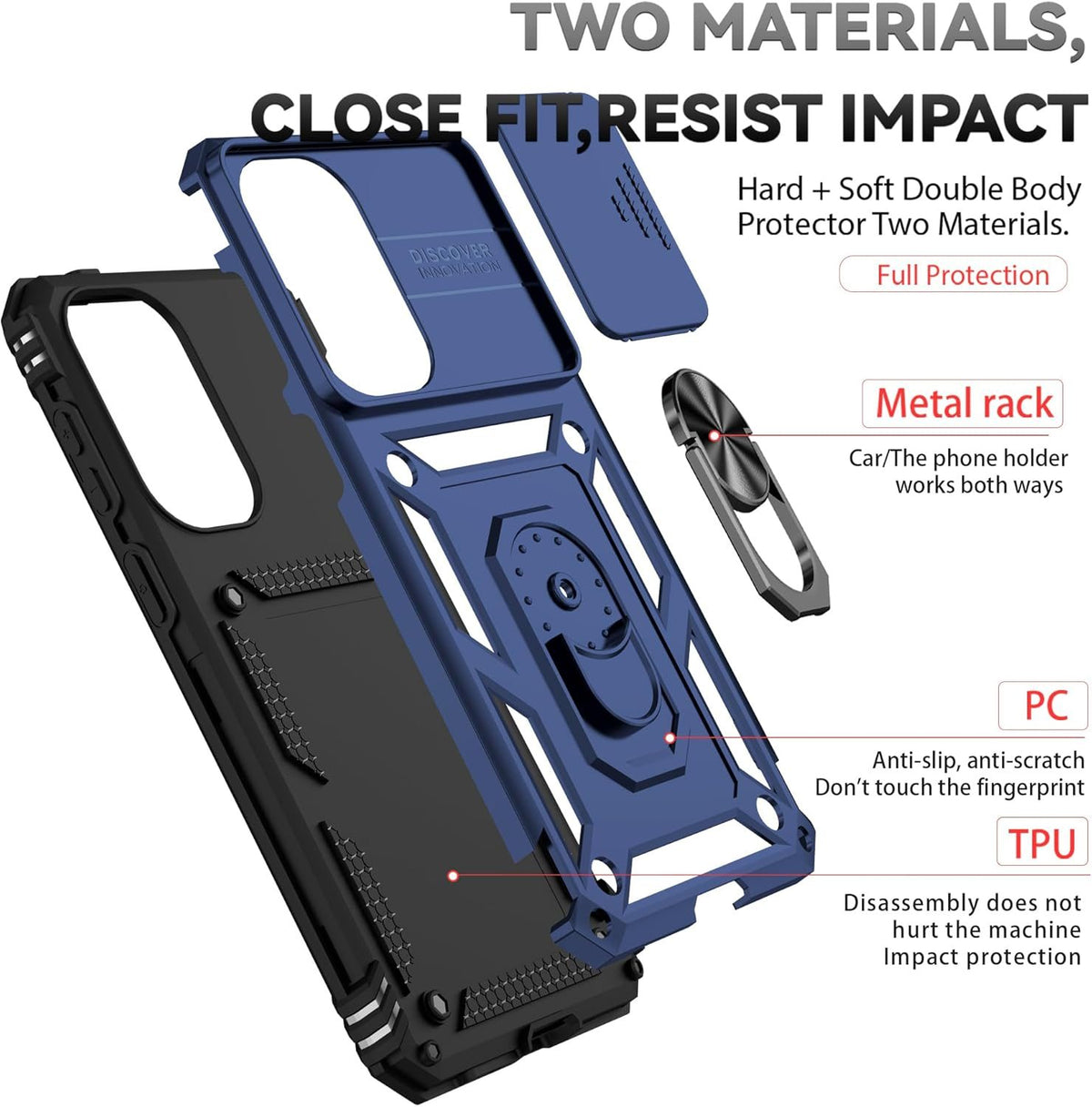 Samsung Galaxy A57 Case Rugged Tough Hybrid Cover [Blue]