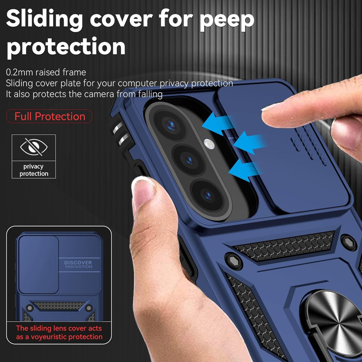 Samsung Galaxy A57 Case Rugged Tough Hybrid Cover [Blue]