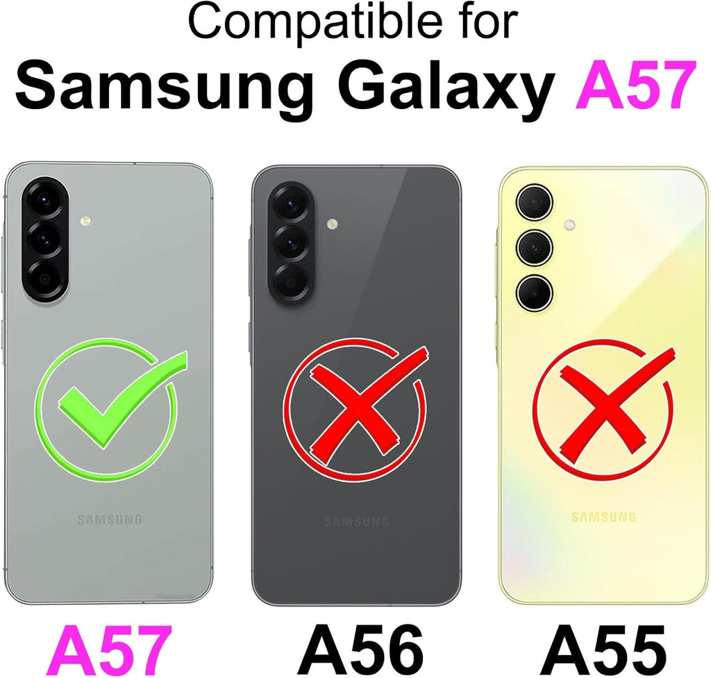 Samsung A57 Heavy Duty Kickstand Case Shockproof Card Holder RED