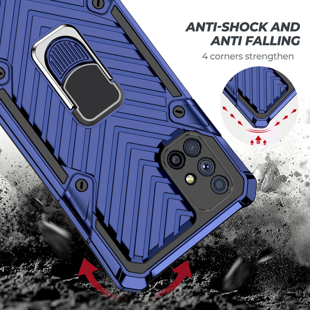 Samsung Galaxy M51 Rugged Tough Case Shockproof Hybrid Cover BLUE