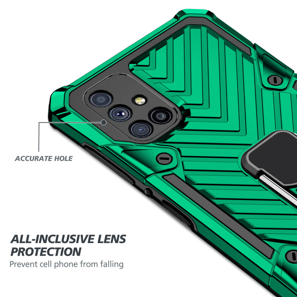 Samsung Galaxy M51 Rugged Tough Case Shockproof Hybrid Cover DARK GREEN